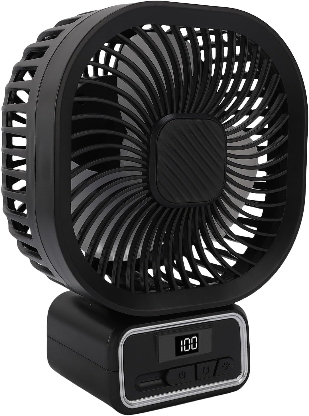 Portable Stroller Fan, Flexible Tripod Clip Fan with 3 Wind Speeds & Auto Oscillating, Detachable Night Light, Portable Cooling for Stroller Bike Desk
