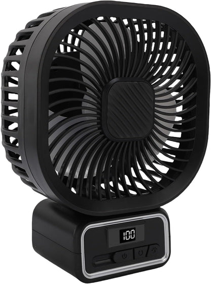 Portable Stroller Fan, Flexible Tripod Clip Fan with 3 Wind Speeds & Auto Oscillating, Detachable Night Light, Portable Cooling for Stroller Bike Desk