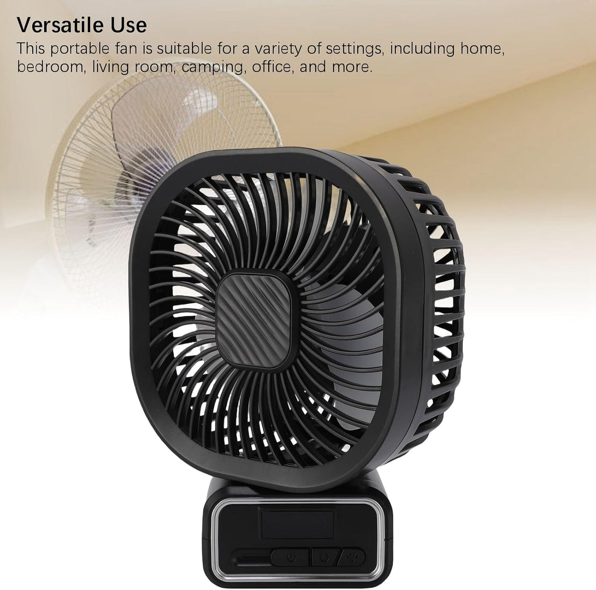 Portable Stroller Fan, Flexible Tripod Clip Fan with 3 Wind Speeds & Auto Oscillating, Detachable Night Light, Portable Cooling for Stroller Bike Desk