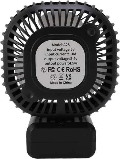 Portable Stroller Fan, Flexible Tripod Clip Fan with 3 Wind Speeds & Auto Oscillating, Detachable Night Light, Portable Cooling for Stroller Bike Desk