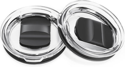 10 oz Wine Tumbler Lid, Replacement Lids Compatible for YETI 6 oz Espresso Mugs and 8 oz Stackable Cup, Travel Spill Proof Cup Covers with Magnetic Slider Switch, BPA Free