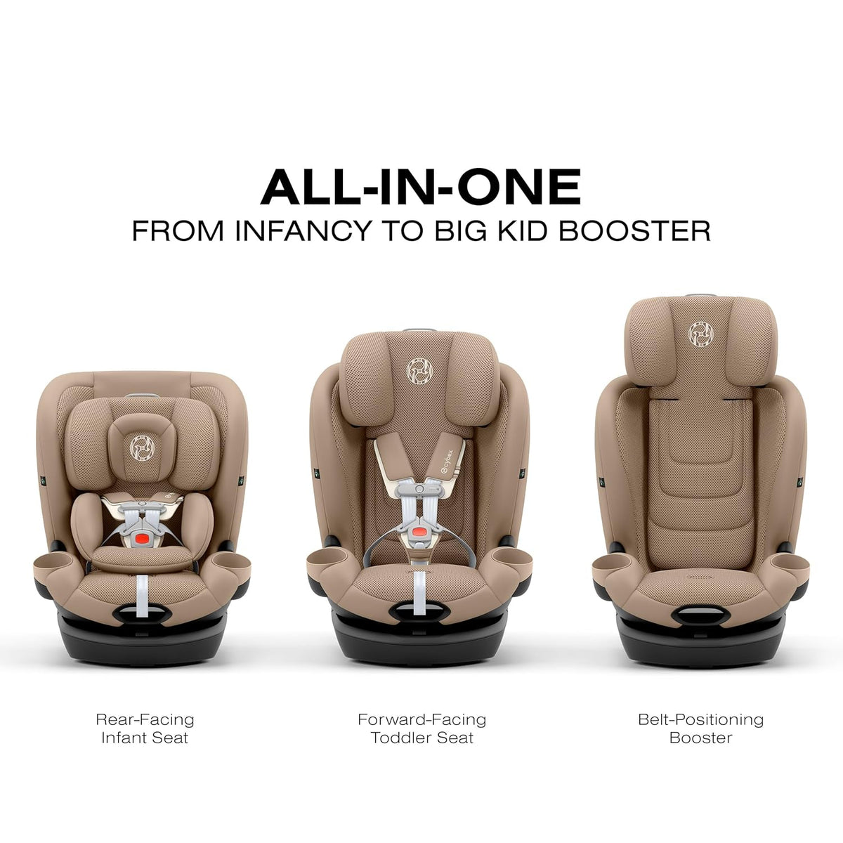 Callisto G 360 Rotating All-in-One Convertible Car Seat - Almond Beige