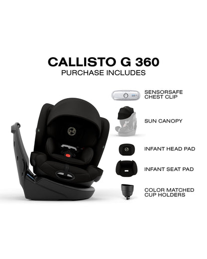 Callisto G 360 Rotating All-in-One Convertible Car Seat - Almond Beige