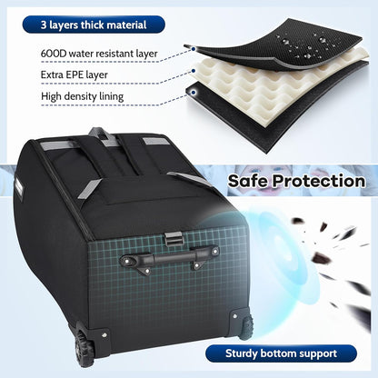 Infant Car Seat Travel Bag for Airplane with Wheels