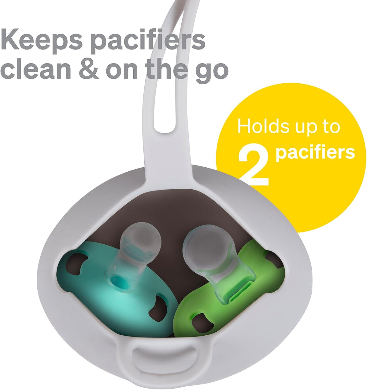 Pacifier Holder , Silicone Pacifier Case, Binky Holder Case for Travel, BPA/BPS Free, Paci Box