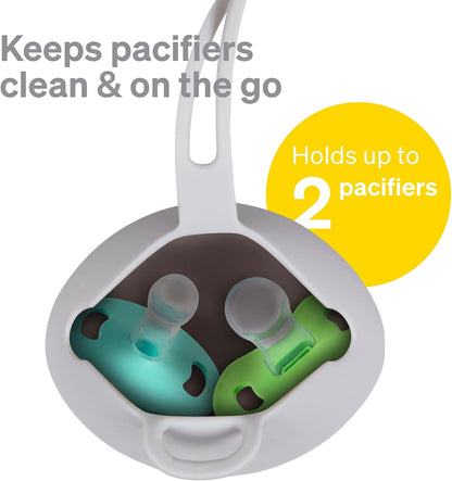 Pacifier Holder , Silicone Pacifier Case, Binky Holder Case for Travel, BPA/BPS Free, Paci Box