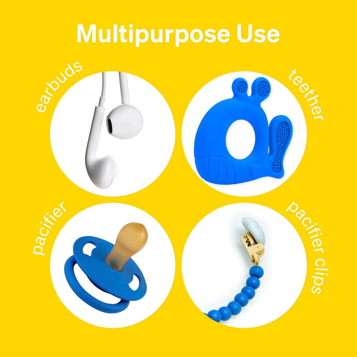 Pacifier Holder , Silicone Pacifier Case, Binky Holder Case for Travel, BPA/BPS Free, Paci Box