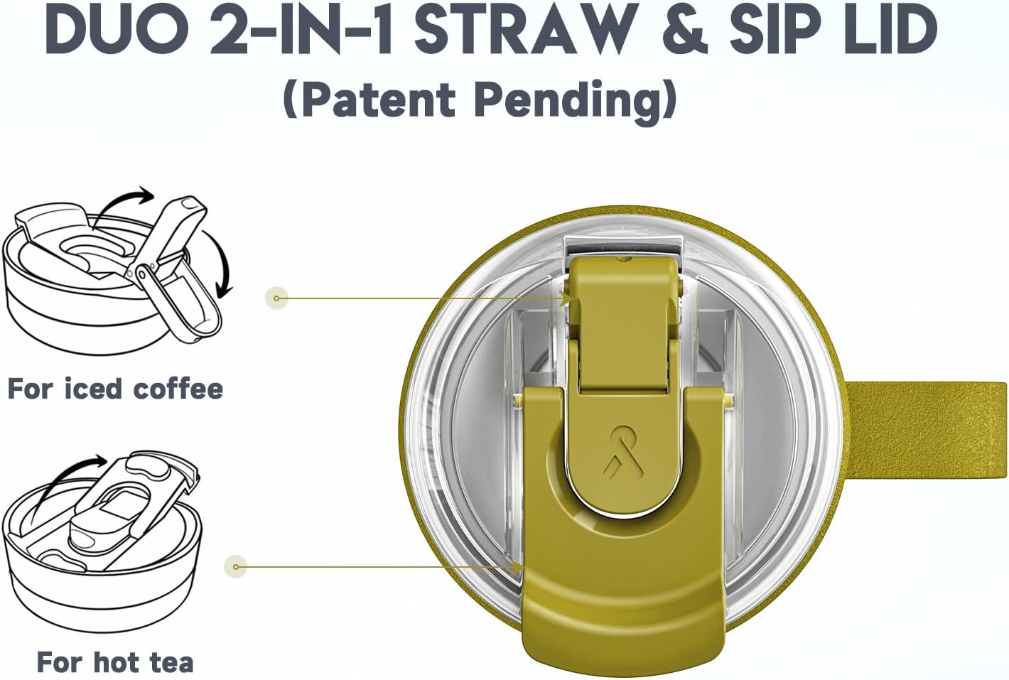 40oz Tumbler with Handle, Stainless Steel Travel Mug with 2-in-1 Straw and Sip Lid, Vacuum Insulated Coffee Mug, 100% Leak Proof, Keeps Cold for 34 Hours or Hot for 10 Hours (Flamingo)