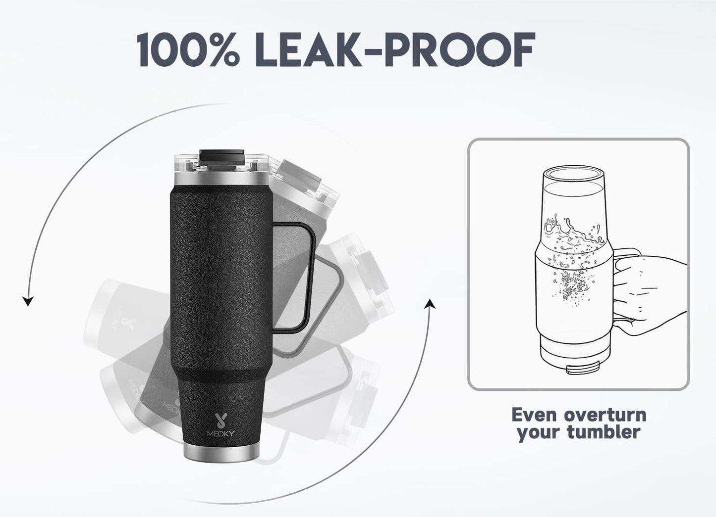 40oz Tumbler with Handle, Stainless Steel Travel Mug with 2-in-1 Straw and Sip Lid, Vacuum Insulated Coffee Mug, 100% Leak Proof, Keeps Cold for 34 Hours or Hot for 10 Hours (Flamingo)