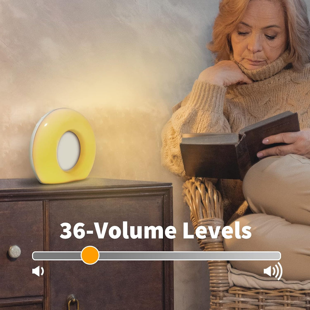 Sound Machine White Noise Machine with 30 Soothing Sounds 12 Colors Night Light 36 Levels Volume 5 Timers & Memory Function Effectively Blocks Noise Ideal Sleep Machine for Baby Kids Adults