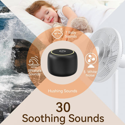 Sound Machine White Noise Machine with 30 Soothing Sounds 12 Colors Night Light 36 Levels Volume 5 Timers & Memory Function Effectively Blocks Noise Ideal Sleep Machine for Baby Kids Adults