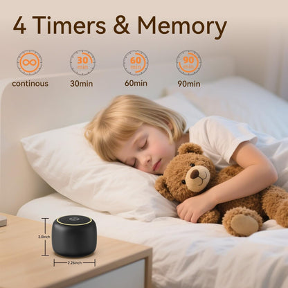 Sound Machine White Noise Machine with 30 Soothing Sounds 12 Colors Night Light 36 Levels Volume 5 Timers & Memory Function Effectively Blocks Noise Ideal Sleep Machine for Baby Kids Adults