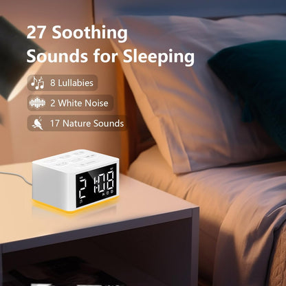 Sound Machine White Noise Machine with 30 Soothing Sounds 12 Colors Night Light 36 Levels Volume 5 Timers & Memory Function Effectively Blocks Noise Ideal Sleep Machine for Baby Kids Adults