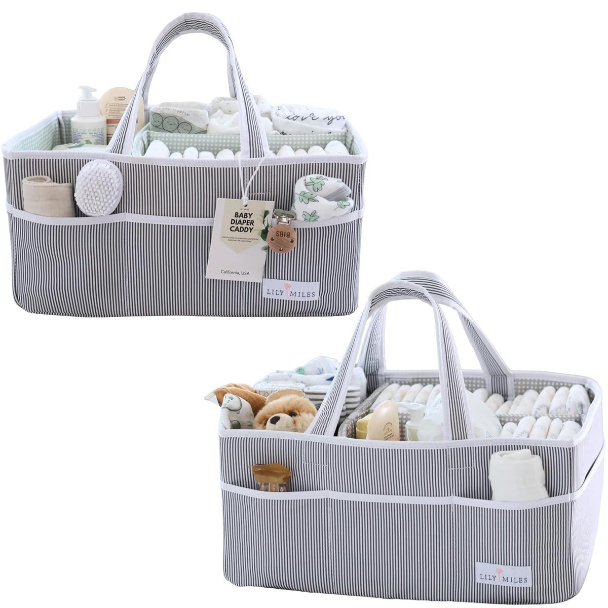 Diaper Caddy Organizer Bundle: Baby Gifts, Newborn Essentials, and Nursery Organization - Perfect for New Parents