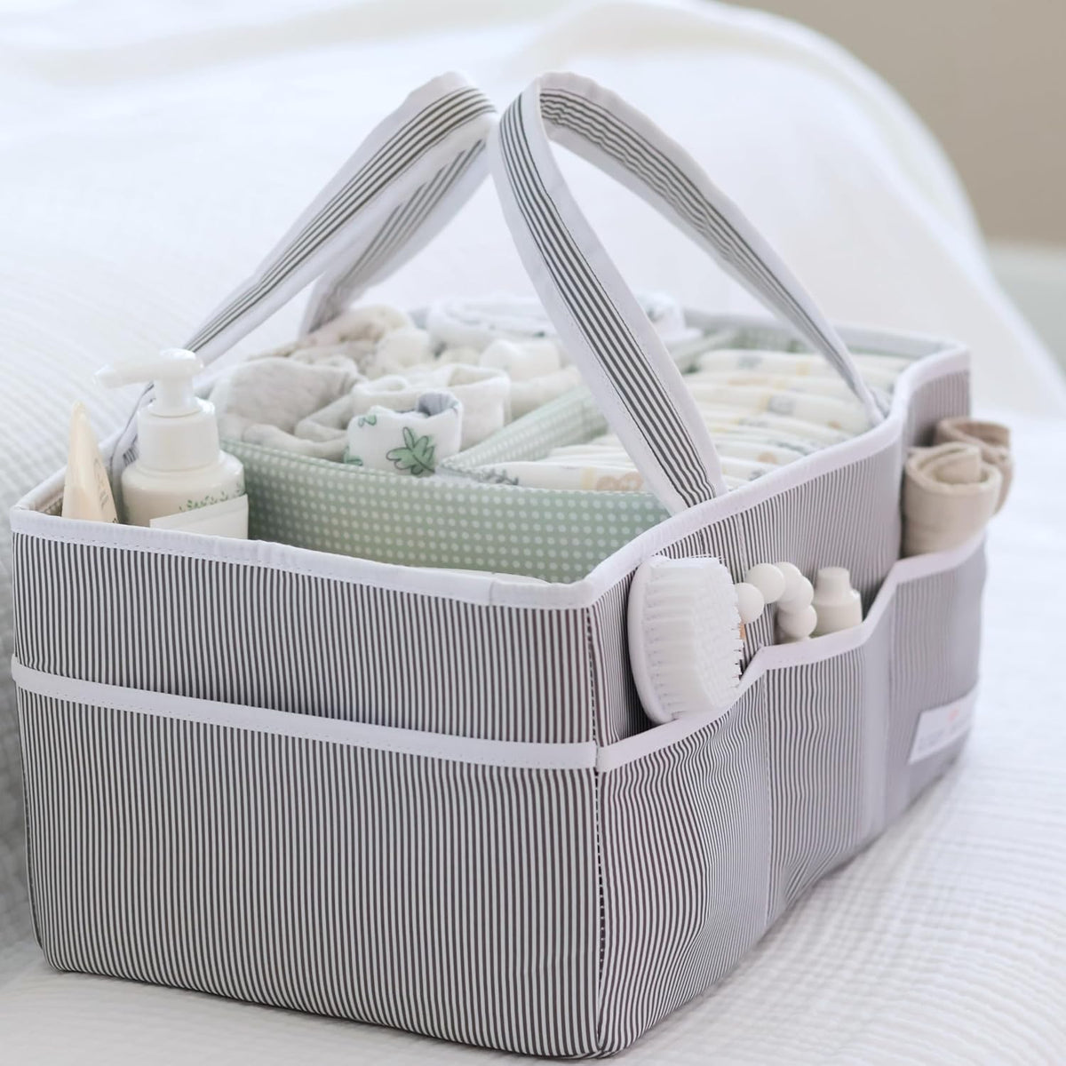 Diaper Caddy Organizer Bundle: Baby Gifts, Newborn Essentials, and Nursery Organization - Perfect for New Parents