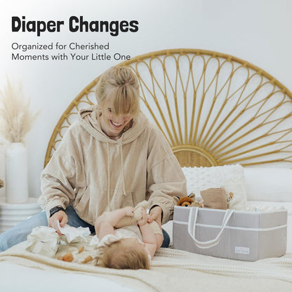 Diaper Caddy Organizer Bundle: Baby Gifts, Newborn Essentials, and Nursery Organization - Perfect for New Parents