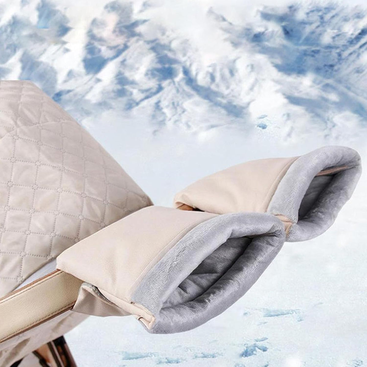 Strollers Handmuffs Mittens Windproof Pushchair Hand Warmer Gloves Splashproof Strollers Pram Hand Muff Splashproof Pram Pushchair Muff Gloves Accessories