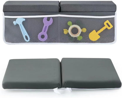 Baby Bath Kneeler and Elbow Rest Pad Set, Non-Slip, Dark Grey