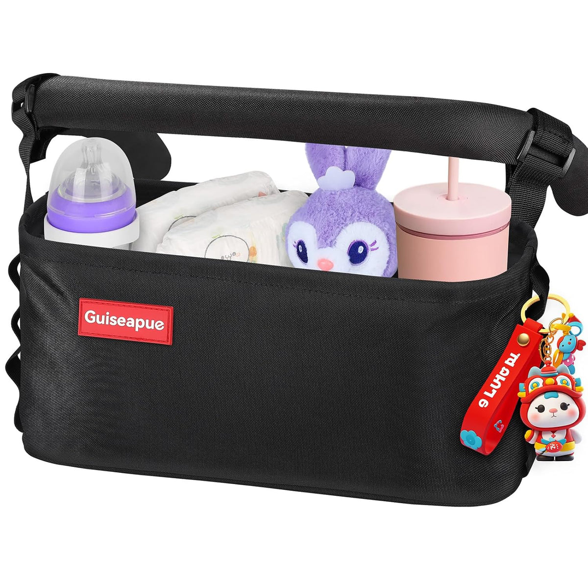 Stroller Caddy with Cup Holder: Non-Slip Stroller Organizer Baby Essentials