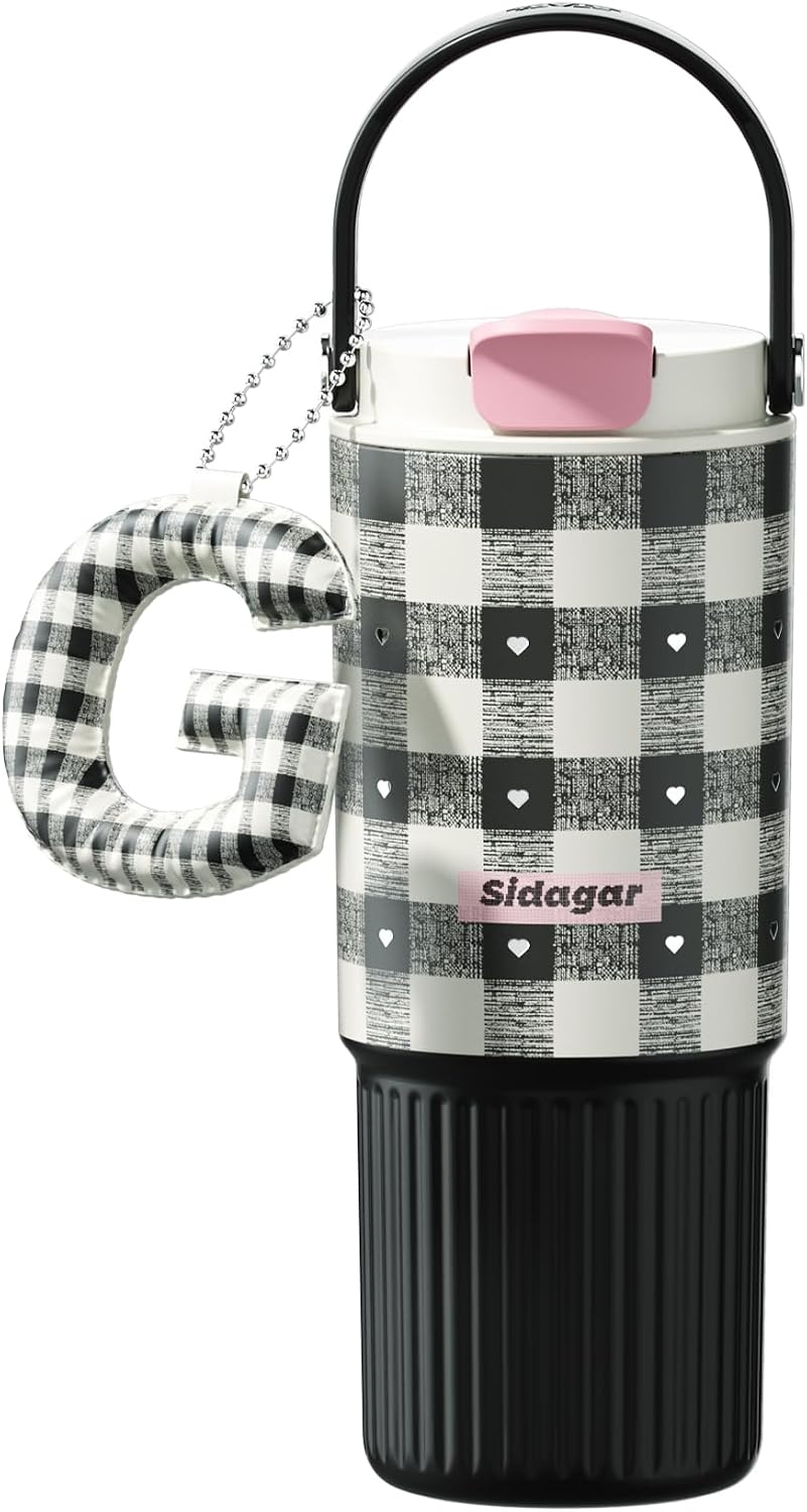 26 oz Insulated Stainless Steel Tumbler with Straw & Handle Cowboy | Leak-proof Water Bottle| Dual Drinking Options with Straw & Spout | Cup Holder Compatible| BPA-Free | Cold 12H| Easy to Clean