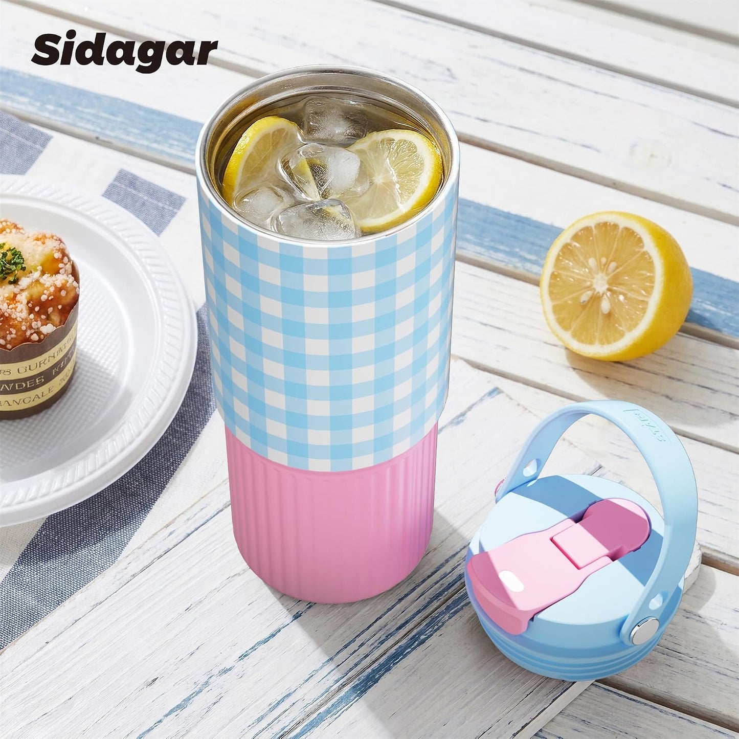 26 oz Insulated Stainless Steel Tumbler with Straw & Handle Cowboy | Leak-proof Water Bottle| Dual Drinking Options with Straw & Spout | Cup Holder Compatible| BPA-Free | Cold 12H| Easy to Clean
