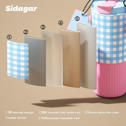 26 oz Insulated Stainless Steel Tumbler with Straw & Handle Cowboy | Leak-proof Water Bottle| Dual Drinking Options with Straw & Spout | Cup Holder Compatible| BPA-Free | Cold 12H| Easy to Clean