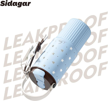 26 oz Insulated Stainless Steel Tumbler with Straw & Handle Cowboy | Leak-proof Water Bottle| Dual Drinking Options with Straw & Spout | Cup Holder Compatible| BPA-Free | Cold 12H| Easy to Clean