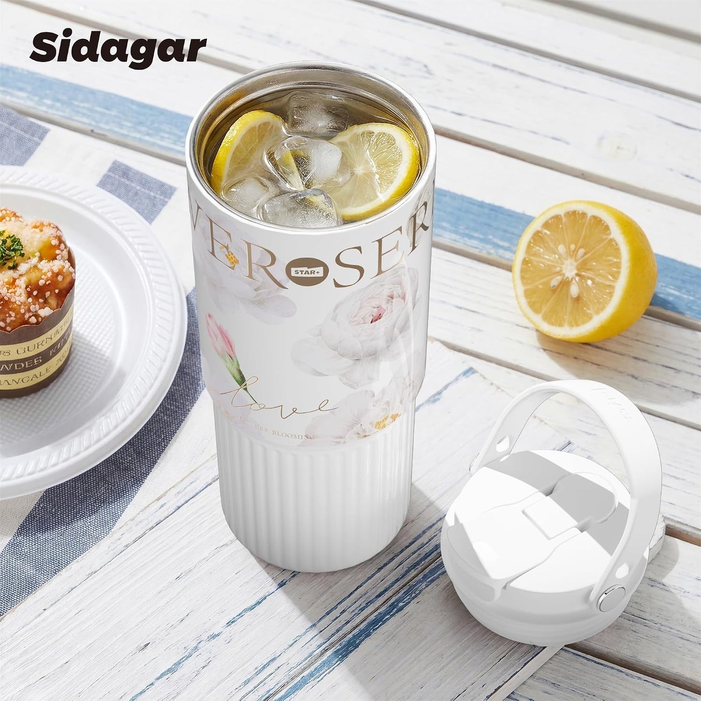 26 oz Insulated Stainless Steel Tumbler with Straw & Handle Cowboy | Leak-proof Water Bottle| Dual Drinking Options with Straw & Spout | Cup Holder Compatible| BPA-Free | Cold 12H| Easy to Clean