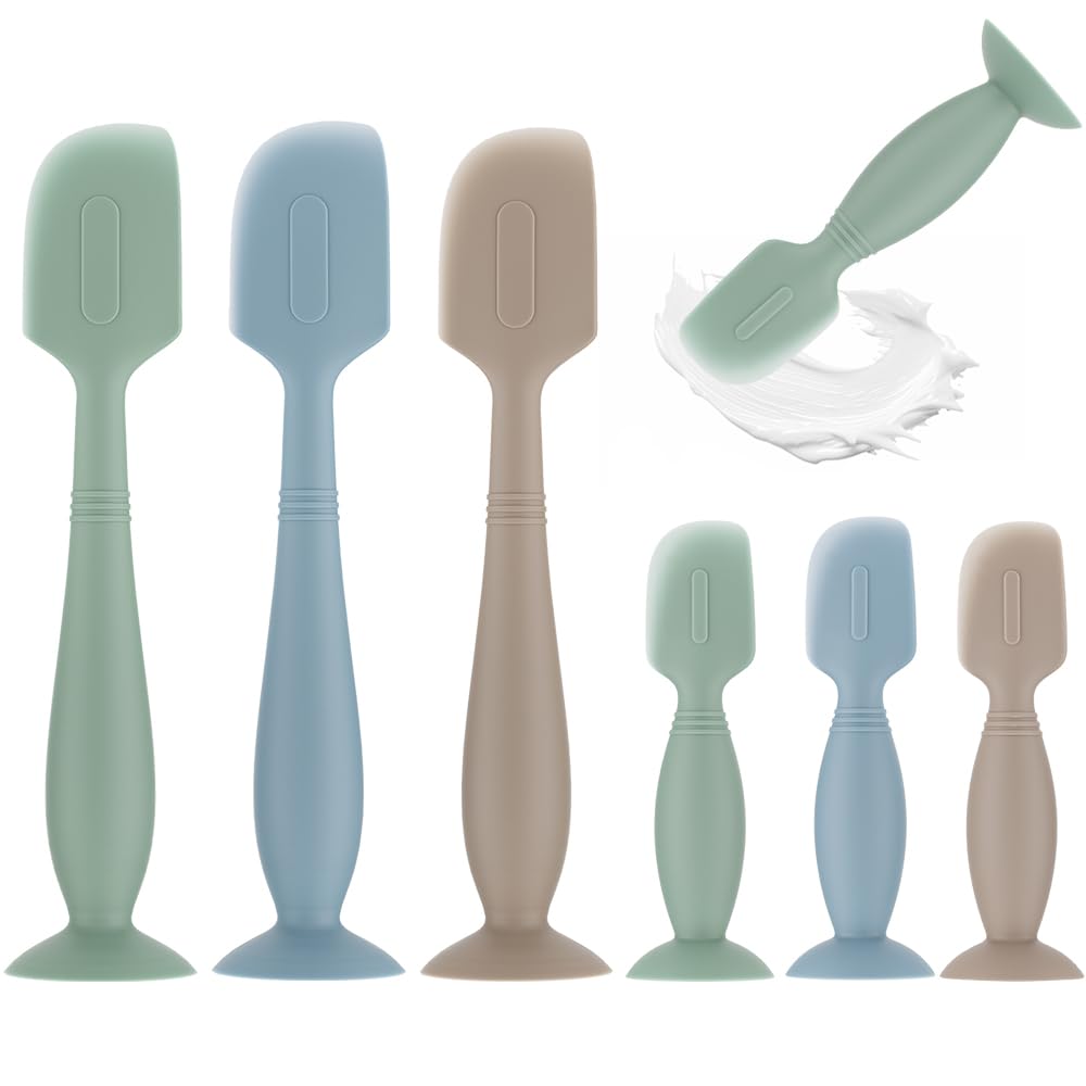 2Pack Baby Diaper Cream Spatula, Soft Silicone Diaper Cream Applicator, Butt Paste Spatula Brush for Newborn Baby, 1xLarge Size 1xSmall Size (Blue)