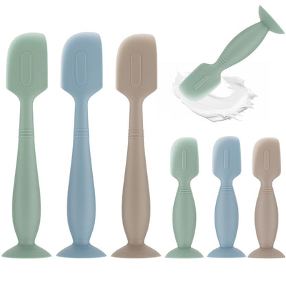 2Pack Baby Diaper Cream Spatula, Soft Silicone Diaper Cream Applicator, Butt Paste Spatula Brush for Newborn Baby, 1xLarge Size 1xSmall Size (Blue)