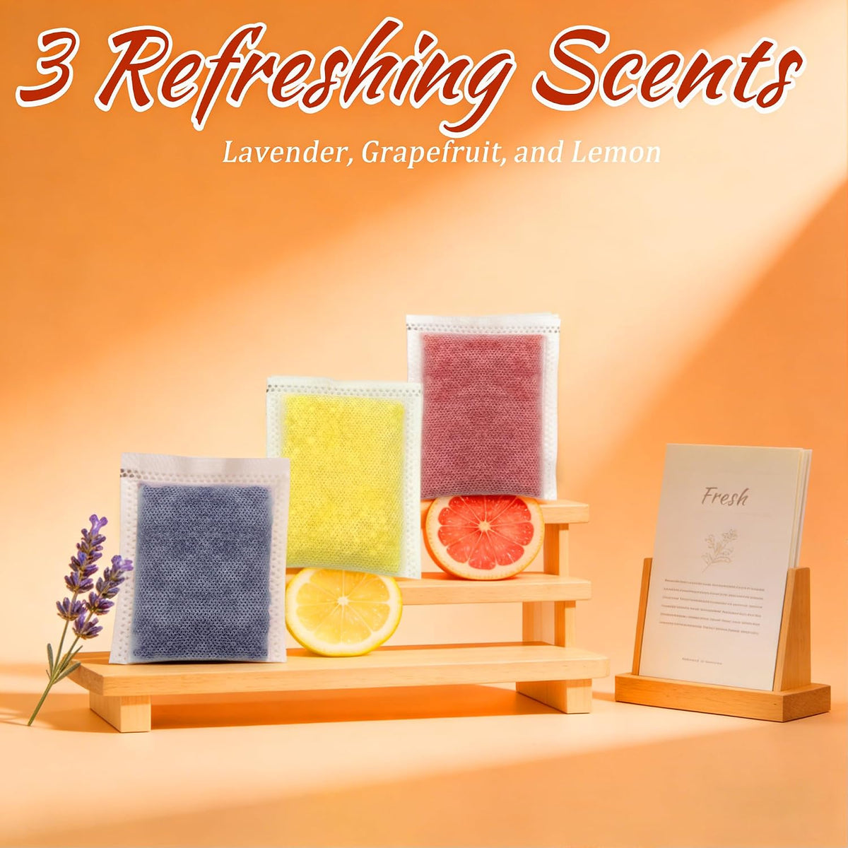 12 PCS Odor Remover Refills for Puck Baking Soda Cartridge, Diaper Pail Odor Eliminates for Munchkin Step and Pail Diaper Pails(4* Lavender + 4* Lemon+4* Grapefruit) (for 3.5" Cartridge)