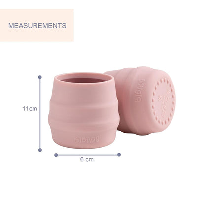 Sippit Silicone Baby Cup, Fawn (2-Pack) - Open Training Silicone Cups - Soft, Non Slip Grip, Weighted Base - Durable, Dishwasher Safe, BPA Free - Toddler Cups - Baby Essentials - 6 Months+