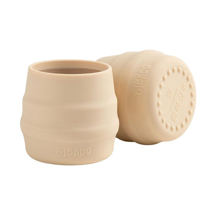 Sippit Silicone Baby Cup, Fawn (2-Pack) - Open Training Silicone Cups - Soft, Non Slip Grip, Weighted Base - Durable, Dishwasher Safe, BPA Free - Toddler Cups - Baby Essentials - 6 Months+