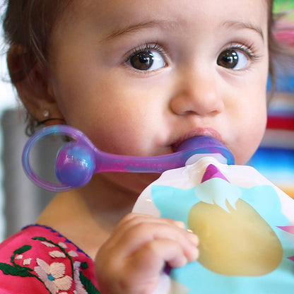 Reusable Baby Food Storage Pouches, 5 oz + SoftSip Pouch Tops | Ideal for Baby Food, Smoothies and Purees | Secure Double Lock Zipper, Wide Bottom, BPA Free | FreshSquad, 10 CT