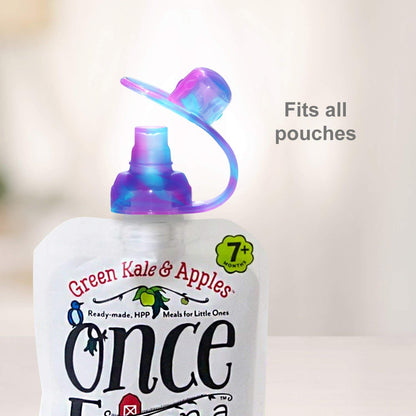 Reusable Baby Food Storage Pouches, 5 oz + SoftSip Pouch Tops | Ideal for Baby Food, Smoothies and Purees | Secure Double Lock Zipper, Wide Bottom, BPA Free | FreshSquad, 10 CT