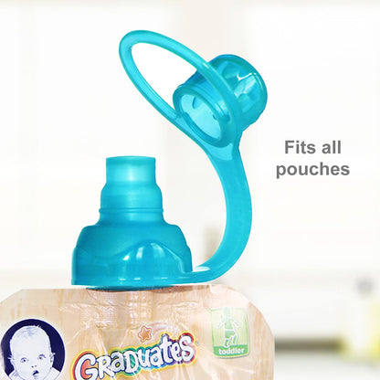 Reusable Baby Food Storage Pouches, 5 oz + SoftSip Pouch Tops | Ideal for Baby Food, Smoothies and Purees | Secure Double Lock Zipper, Wide Bottom, BPA Free | FreshSquad, 10 CT