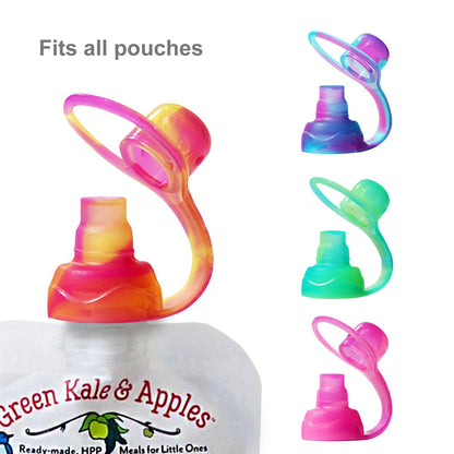 Reusable Baby Food Storage Pouches, 5 oz + SoftSip Pouch Tops | Ideal for Baby Food, Smoothies and Purees | Secure Double Lock Zipper, Wide Bottom, BPA Free | FreshSquad, 10 CT