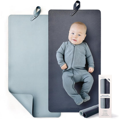 Thickened Baby Changing Pad 2 Pack, Portable Travel Mat with Roll-up Design