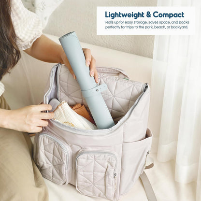 Thickened Baby Changing Pad 2 Pack, Portable Travel Mat with Roll-up Design