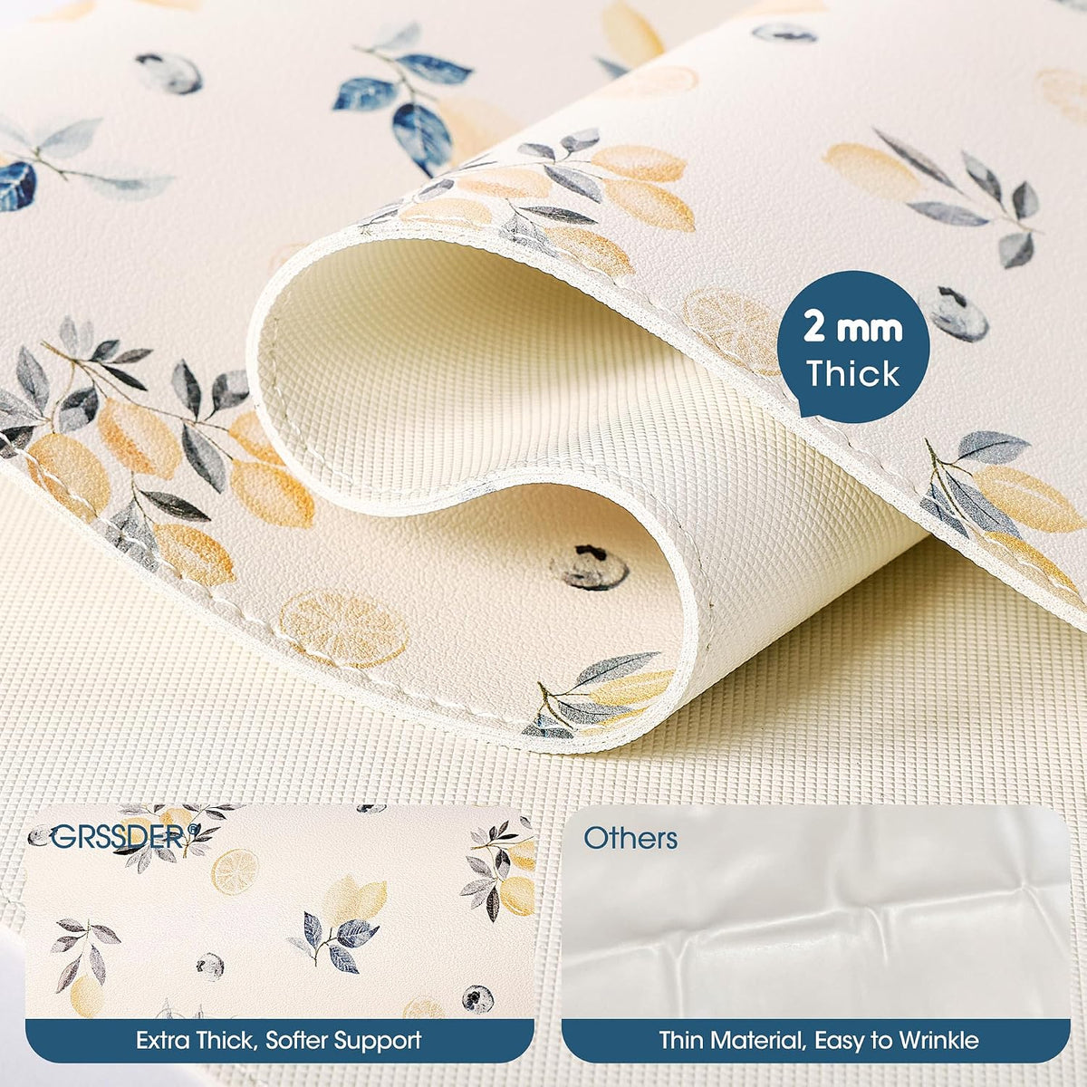 Thickened Baby Changing Pad 2 Pack, Portable Travel Mat with Roll-up Design