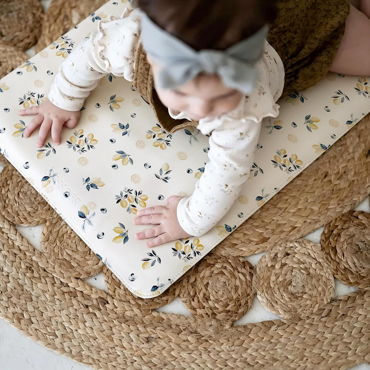 Thickened Baby Changing Pad 2 Pack, Portable Travel Mat with Roll-up Design