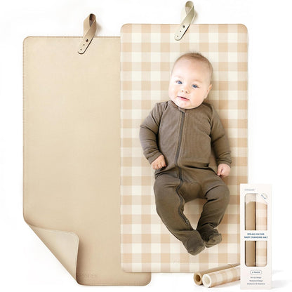 Thickened Baby Changing Pad 2 Pack, Portable Travel Mat with Roll-up Design