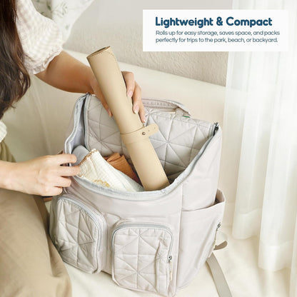 Thickened Baby Changing Pad 2 Pack, Portable Travel Mat with Roll-up Design