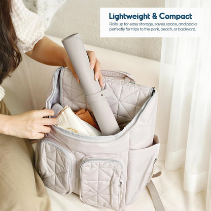 Thickened Baby Changing Pad 2 Pack, Portable Travel Mat with Roll-up Design