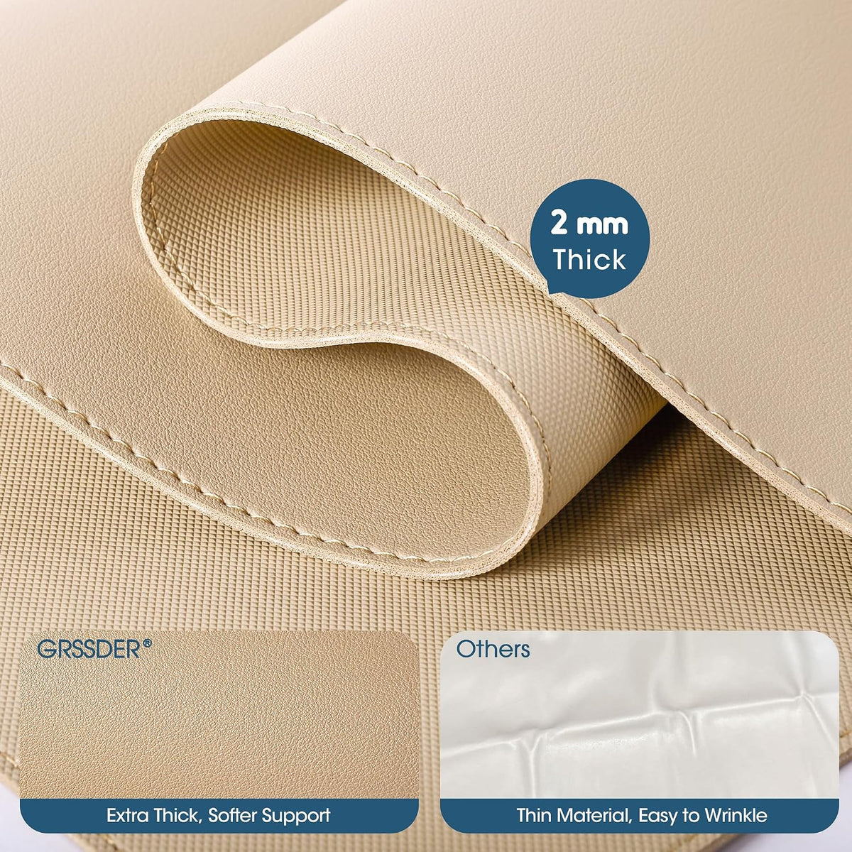 Thickened Baby Changing Pad 2 Pack, Portable Travel Mat with Roll-up Design