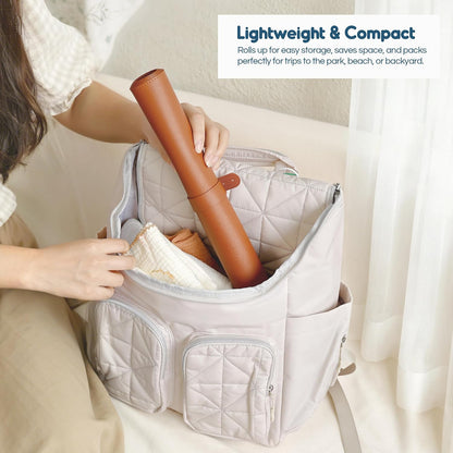 Thickened Baby Changing Pad 2 Pack, Portable Travel Mat with Roll-up Design