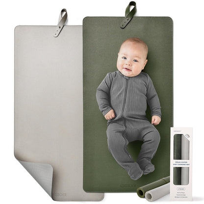 Thickened Baby Changing Pad 2 Pack, Portable Travel Mat with Roll-up Design