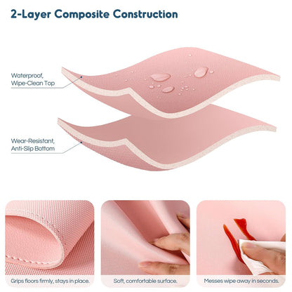 Thickened Baby Changing Pad 2 Pack, Portable Travel Mat with Roll-up Design