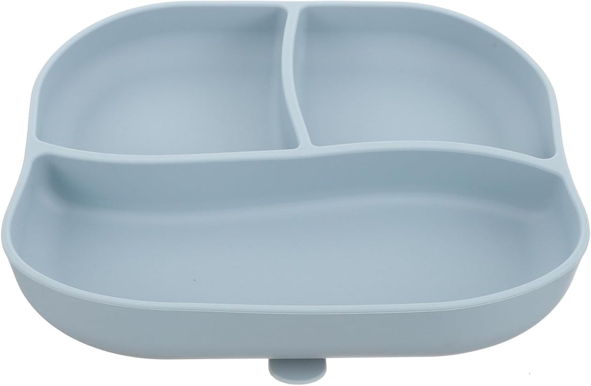 Multi-Grid Silicone Suction Plate with Divider for Elderly