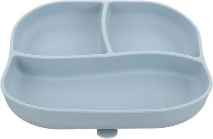 Multi-Grid Silicone Suction Plate with Divider for Elderly